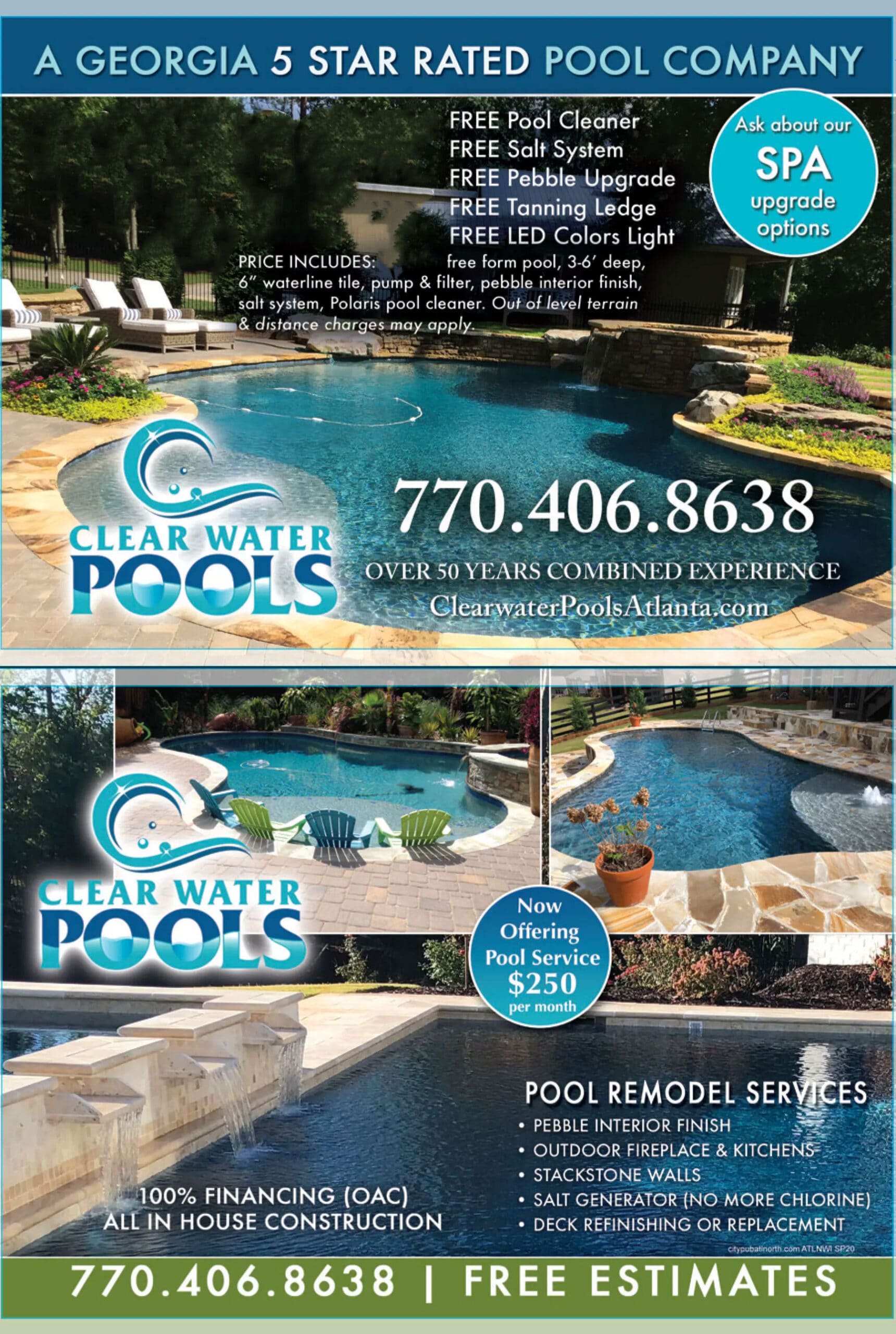 Clear Water Pool Discounts and Specials
