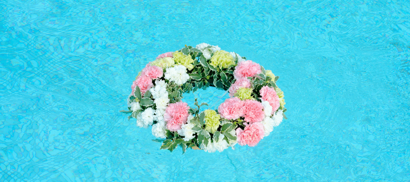 Garlands on the Pool - Christmas Pool Decorations