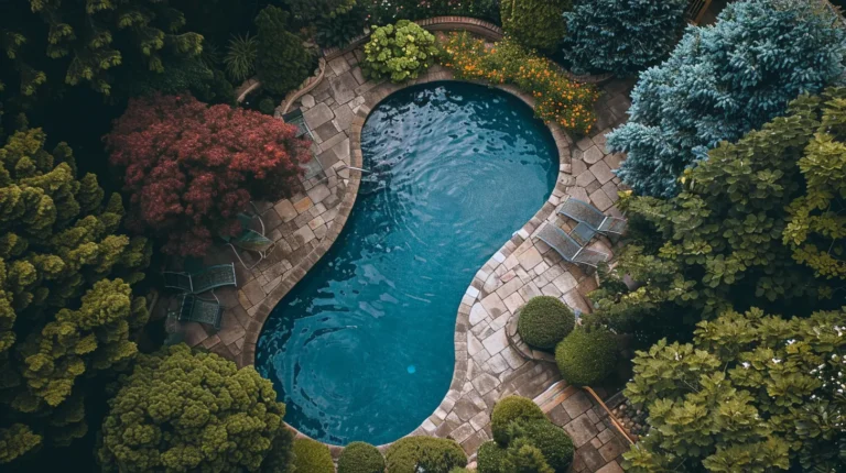 custom inground pool kidney shape
