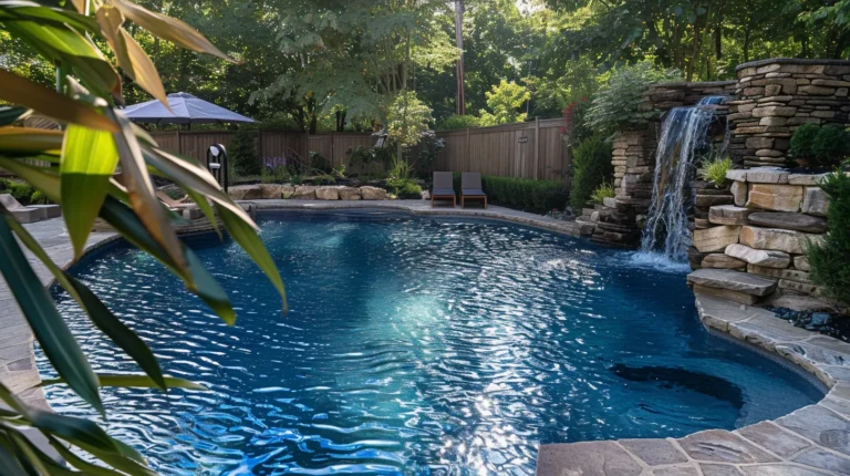 residential backyard pool construction